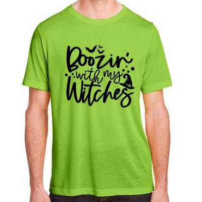 Boozin With My Witches Spooky Halloween Adult ChromaSoft Performance T-Shirt