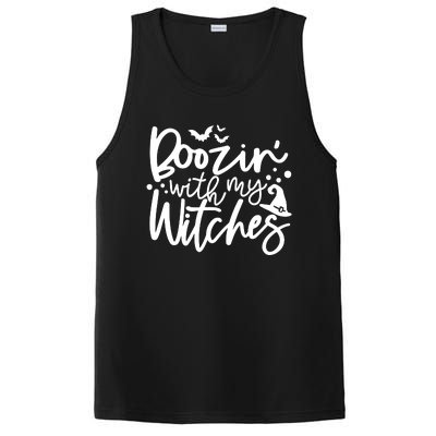 Boozin With My Witches Spooky Halloween PosiCharge Competitor Tank