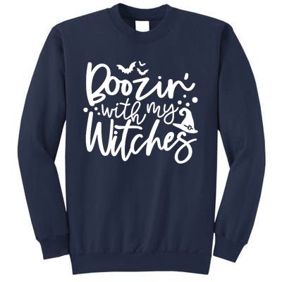 Boozin With My Witches Spooky Halloween Sweatshirt