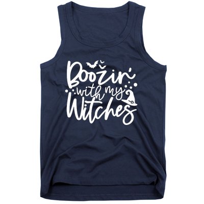 Boozin With My Witches Spooky Halloween Tank Top