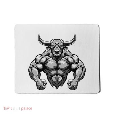 Bull With Muscles Taurus Workout Gym Mousepad