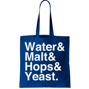 Beer Water Malt Hops Yeast Beer Great Gift Tote Bag