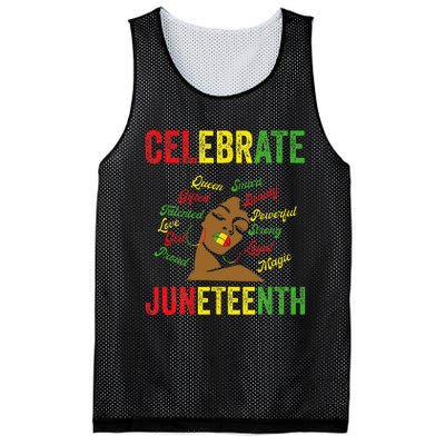 Black Women Messy Bun Juneteenth Celebrate Indepedence Day Mesh Reversible Basketball Jersey Tank