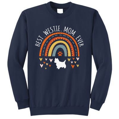 Best Westie Mom Ever Rainbow Gifts For Westie Lover Dog Mama Sweatshirt