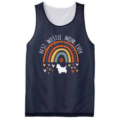 Best Westie Mom Ever Rainbow Gifts For Westie Lover Dog Mama Mesh Reversible Basketball Jersey Tank