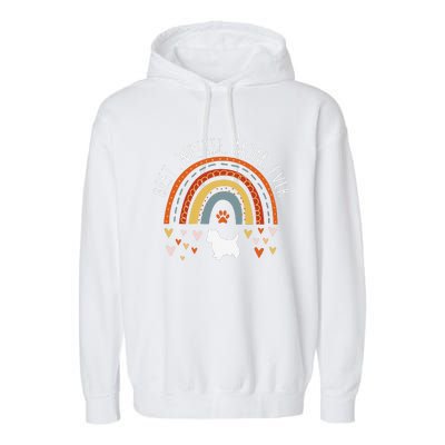 Best Westie Mom Ever Rainbow Gifts For Westie Lover Dog Mama Garment-Dyed Fleece Hoodie