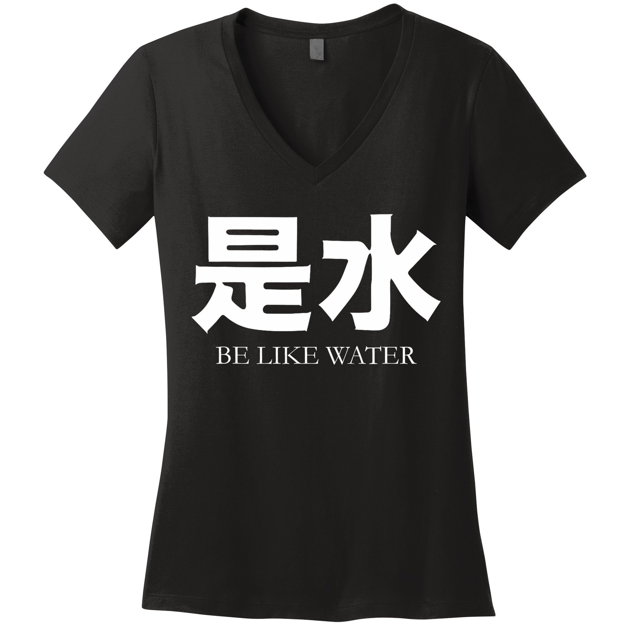 Be Water M Friend Shaolin Dragon Lee Quote Kung Fu Women's V-Neck T-Shirt