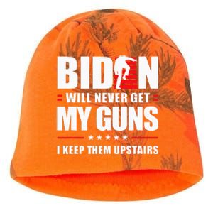 Biden Will Never Get My Guns I Keep Them Upstairs Kati - Camo Knit Beanie