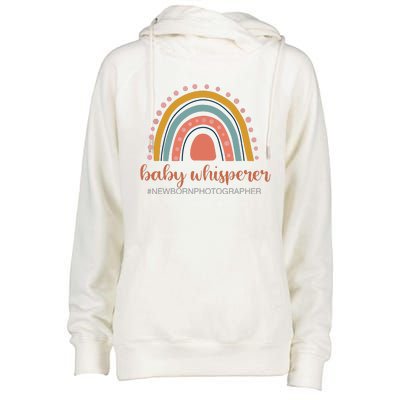 Baby Whisperer Newborn Photographer Rainbow Photographer Womens Funnel Neck Pullover Hood