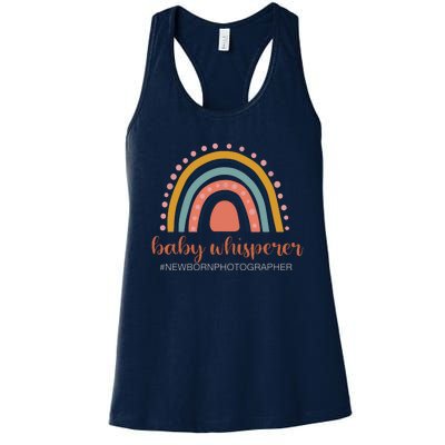 Baby Whisperer Newborn Photographer Rainbow Photographer Women's Racerback Tank