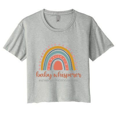 Baby Whisperer Newborn Photographer Rainbow Photographer Women's Crop Top Tee