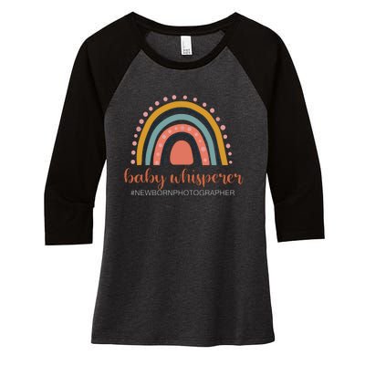 Baby Whisperer Newborn Photographer Rainbow Photographer Women's Tri-Blend 3/4-Sleeve Raglan Shirt