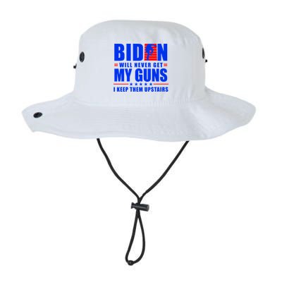 Biden Will Never Take My Guns Away I Keep Them Upstairs Bucket Hat