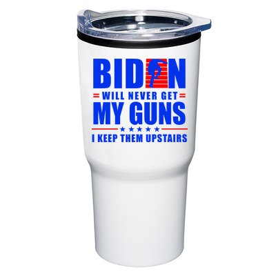 Biden Will Never Take My Guns Away I Keep Them Upstairs Tumbler