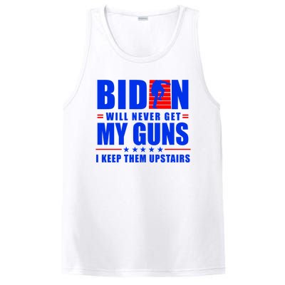 Biden Will Never Take My Guns Away I Keep Them Upstairs PosiCharge Competitor Tank