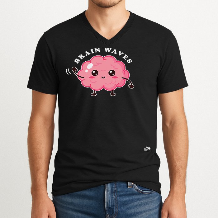 Brain Waves Neurology Surgical Technologist Scrub Tech V-Neck T-Shirt