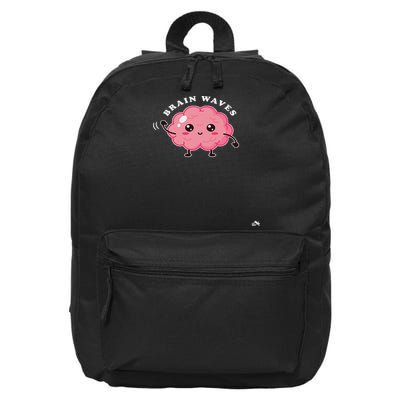 Brain Waves Neurology Surgical Technologist Scrub Tech 16 in Basic Backpack