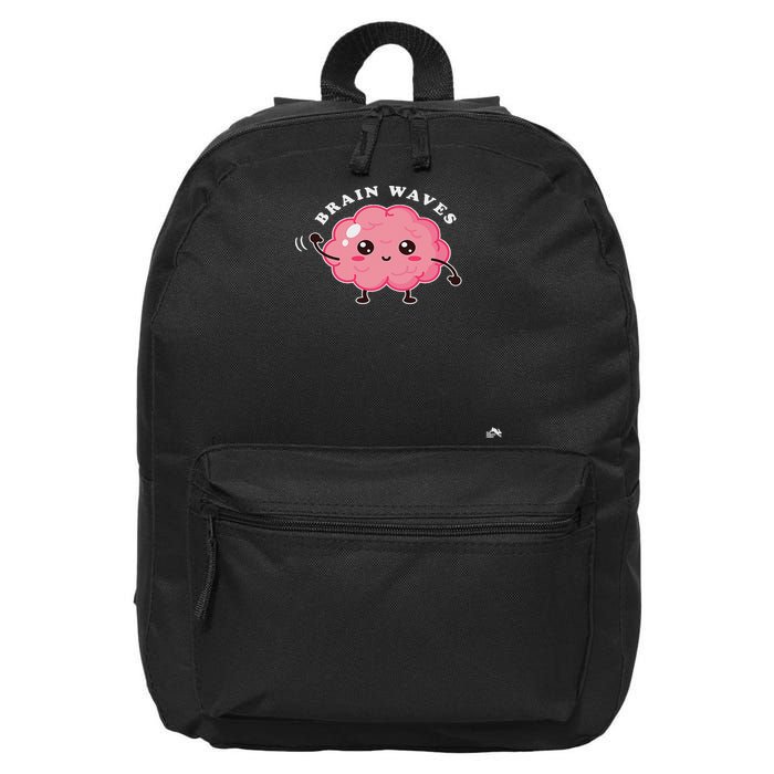 Brain Waves Neurology Surgical Technologist Scrub Tech 16 in Basic Backpack