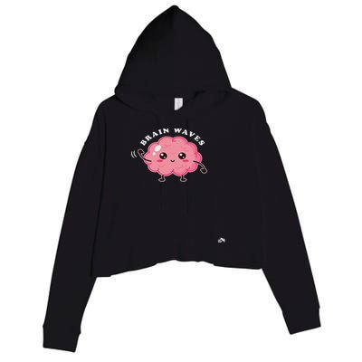 Brain Waves Neurology Surgical Technologist Scrub Tech Crop Fleece Hoodie