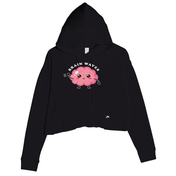 Brain Waves Neurology Surgical Technologist Scrub Tech Crop Fleece Hoodie