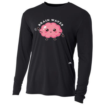 Brain Waves Neurology Surgical Technologist Scrub Tech Cooling Performance Long Sleeve Crew