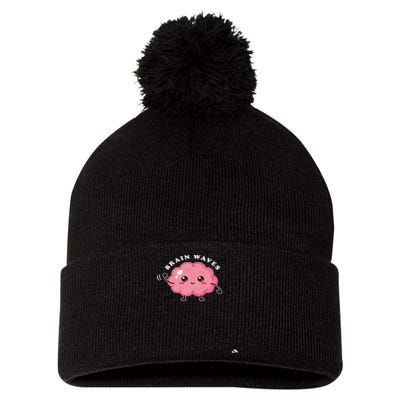 Brain Waves Neurology Surgical Technologist Scrub Tech Pom Pom 12in Knit Beanie