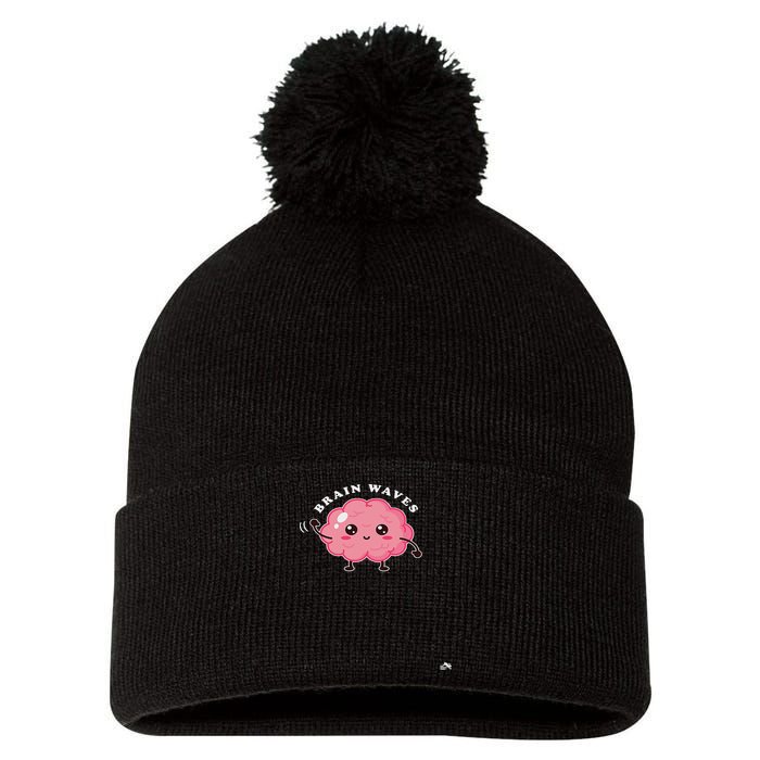 Brain Waves Neurology Surgical Technologist Scrub Tech Pom Pom 12in Knit Beanie