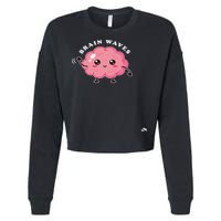 Brain Waves Neurology Surgical Technologist Scrub Tech Cropped Pullover Crew