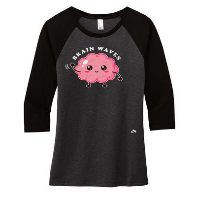 Brain Waves Neurology Surgical Technologist Scrub Tech Women's Tri-Blend 3/4-Sleeve Raglan Shirt