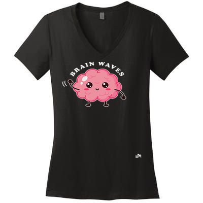 Brain Waves Neurology Surgical Technologist Scrub Tech Women's V-Neck T-Shirt