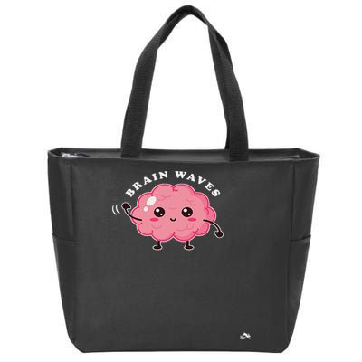 Brain Waves Neurology Surgical Technologist Scrub Tech Zip Tote Bag
