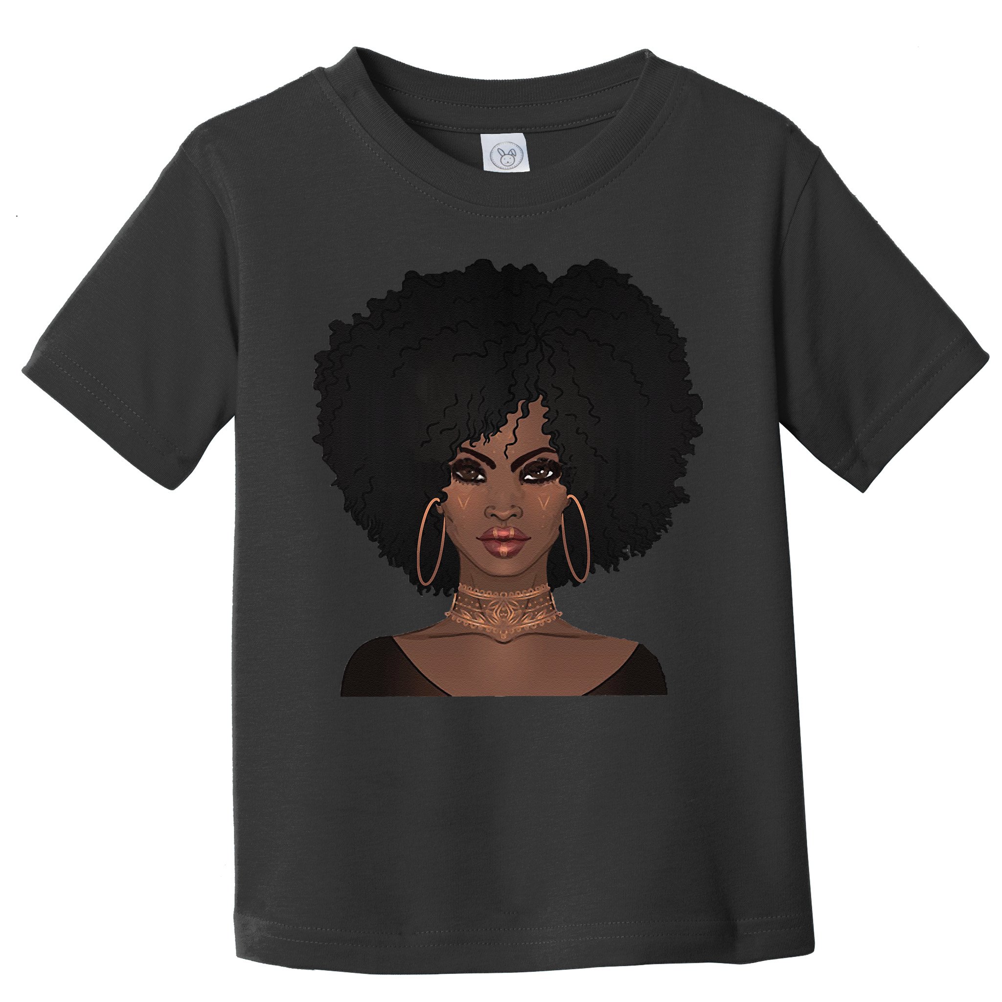 Black Woman Natural Afro Hair Toddler T-Shirt