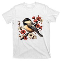 Bird Watching Nature Animal Vintage Blossom Chickadee T-Shirt