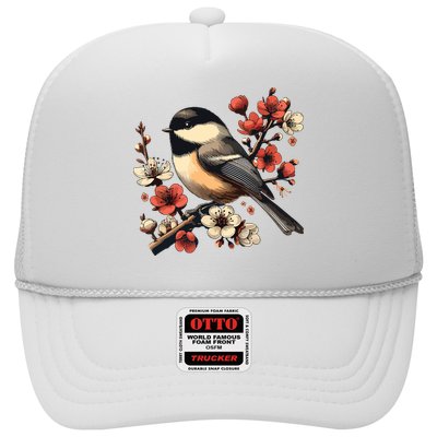 Bird Watching Nature Animal Vintage Blossom Chickadee Trucker Hat