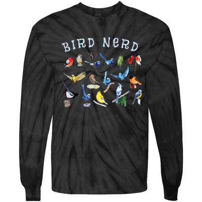 Bird Watching Nerd Birdwatching Birds Lover Cute Funny Gift Tie-Dye Long Sleeve Shirt