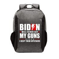 Biden Will Never Get My Guns I Keep Them Upstairs Funny Vector Backpack