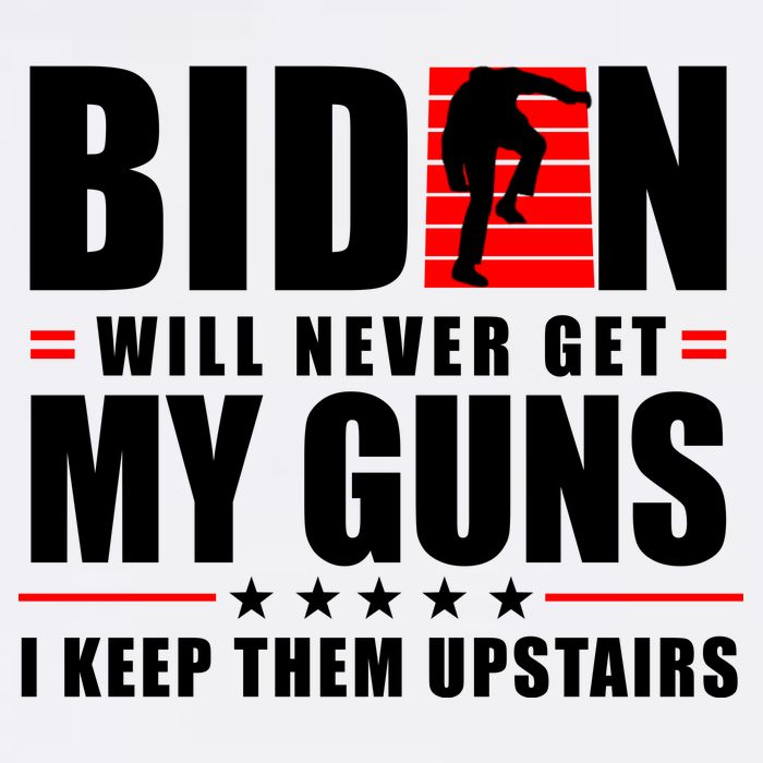 Biden Will Never Get My Guns I Keep Them Upstairs Funny Mesh Reversible Basketball Jersey Tank