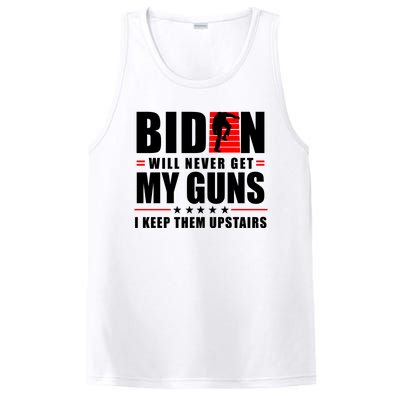 Biden Will Never Get My Guns I Keep Them Upstairs Funny PosiCharge Competitor Tank