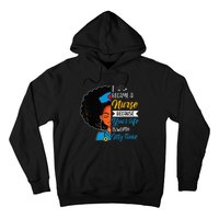 Black Woman Nurse Afro Retro Cool Black History Month Gift Hoodie