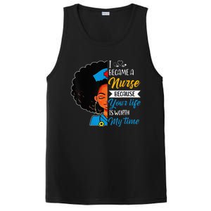 Black Woman Nurse Afro Retro Cool Black History Month Gift PosiCharge Competitor Tank