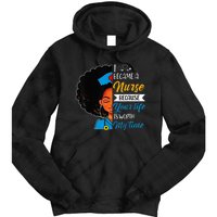 Black Woman Nurse Afro Retro Cool Black History Month Gift Tie Dye Hoodie