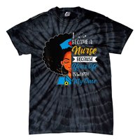 Black Woman Nurse Afro Retro Cool Black History Month Gift Tie-Dye T-Shirt