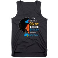 Black Woman Nurse Afro Retro Cool Black History Month Gift Tank Top