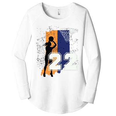 Basketball Women No 22 Jersey Women's Perfect Tri Tunic Long Sleeve Shirt