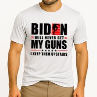 Biden Will Never Get My Guns I Keep The Upstairs Funny Politcal Cooling Performance Crew T-Shirt