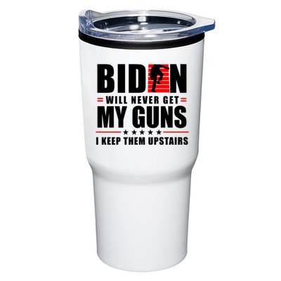 Biden Will Never Get My Guns I Keep The Upstairs Funny Politcal Tumbler