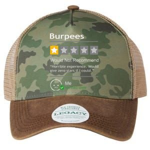 Burpees Would Not Recommend Men Women Gift Funny Workout Legacy Tie Dye Trucker Hat