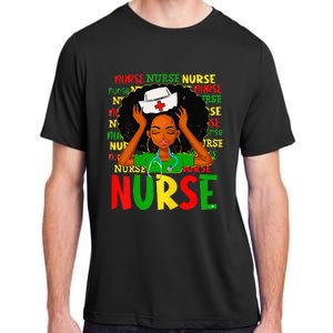 Black Women Nurse Afro Retro Juneteenth Black Month History Adult ChromaSoft Performance T-Shirt