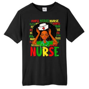 Black Women Nurse Afro Retro Juneteenth Black Month History Tall Fusion ChromaSoft Performance T-Shirt