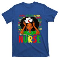 Black Women Nurse Afro Retro Juneteenth Black Month History T-Shirt